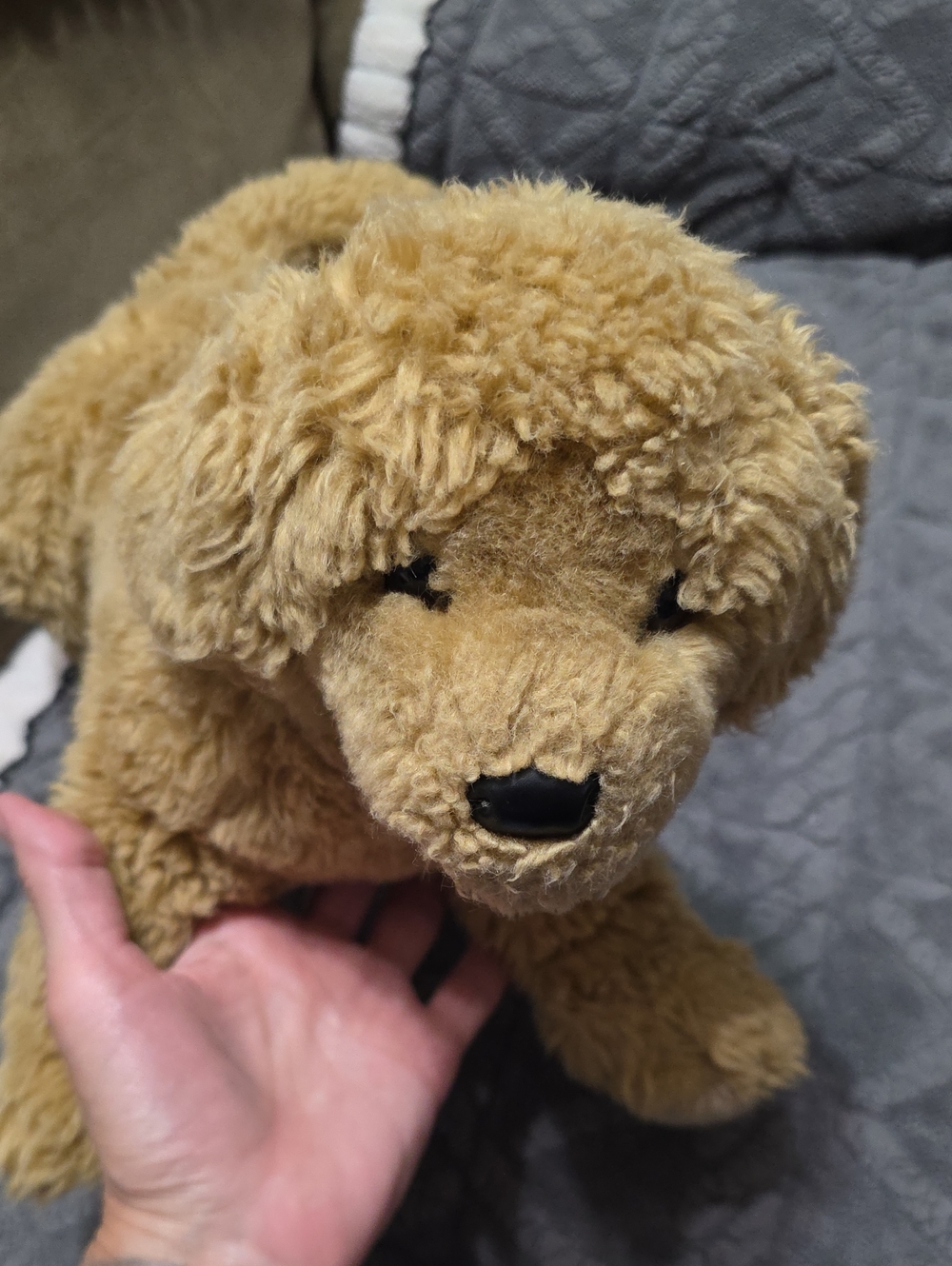 Douglas Cuddle Toys Plush Puppy Dog Golden Retriever Light Brown Toy 14x11"